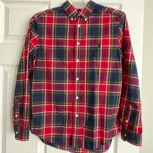 Boys Button Down Plaid Shirt